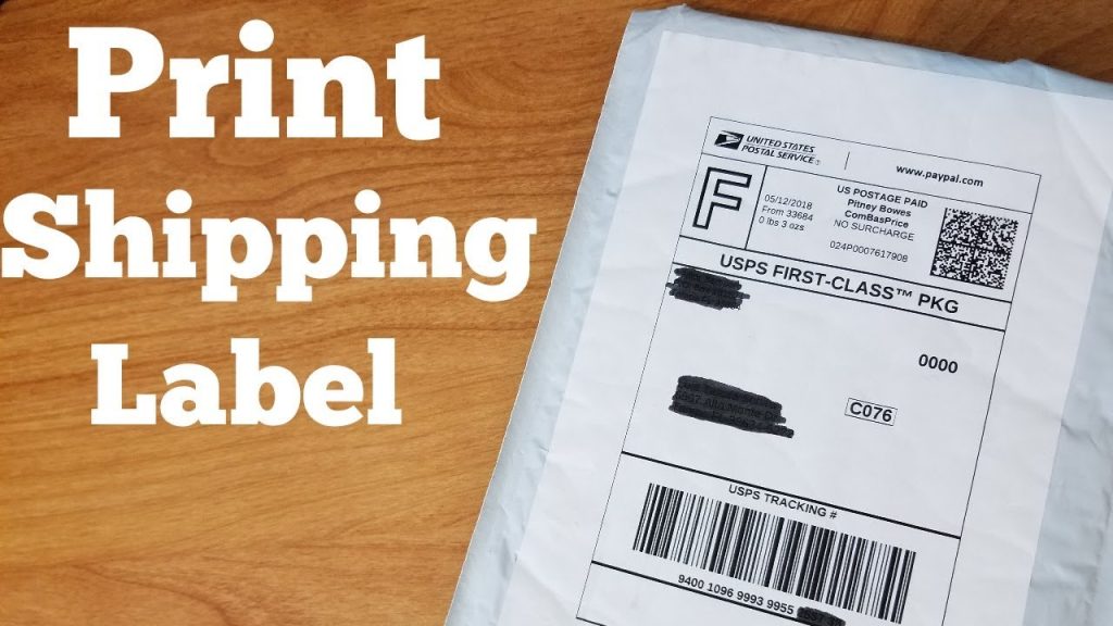 shipping label with PayPal